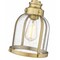 Z-Lite Burren 1 Light Mini Pendant, Heritage Brass And Clear Seedy 337MP-HBR - alternate 2